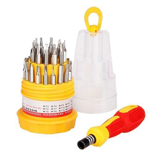 31 in 1 Magnetic Screw Driver Tool Set Kit - Multi-Color