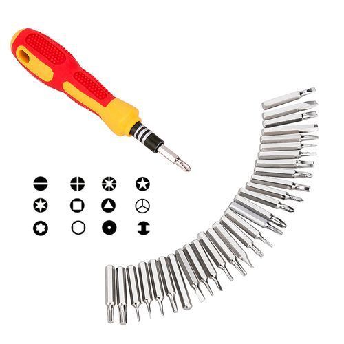 31 in 1 Magnetic Screw Driver Tool Set Kit - Multi-Color