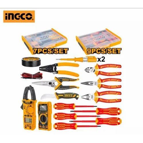 INGCO Electrician Tool Kit - Orange, Black