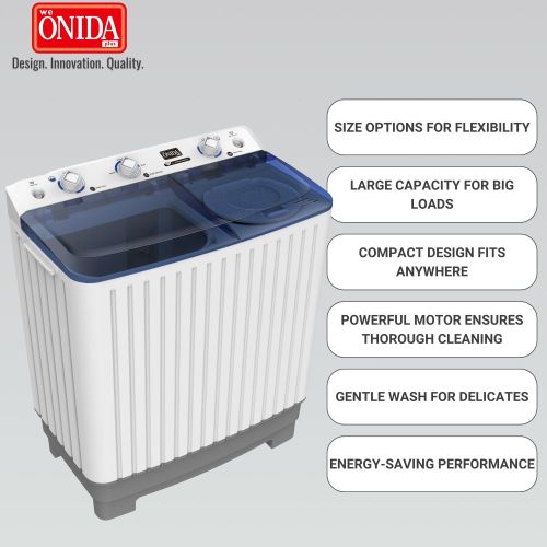 Onida Plus 6.5kg Twin Tub Washing Machine - White.(2 Yrs WRTY)
