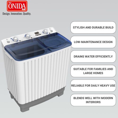 Onida Plus 6.5kg Twin Tub Washing Machine - White.(2 Yrs WRTY)