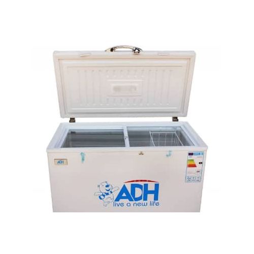 ADH 400 Liters Chest Freezer Deep Freezer That Keeps Cool For Longer Hours Even Without Power-Silver/White