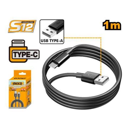 INGCO IUCC01 - Usb Type-A To Type-C Cable - Black