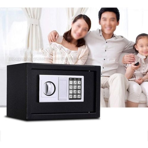 23 cm* 17 cm Digital Electronic Safe Box T-17 Number & Key Lock/Unlock Security Safes Mini Electronic Password Deposit Box with Keypad for Office Hotel Business Jewelry Cash Money Valuables Storage- Multicolor
