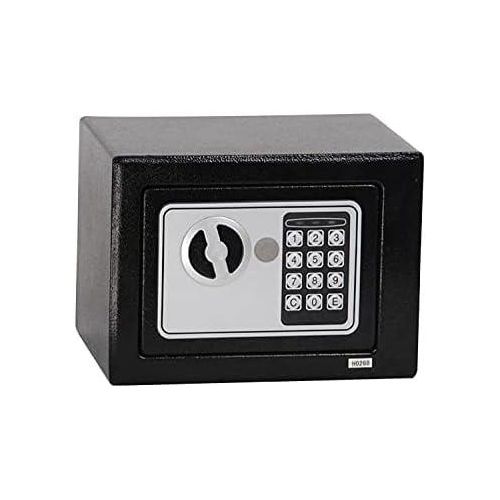 23 cm* 17 cm Digital Electronic Safe Box T-17 Number & Key Lock/Unlock Security Safes Mini Electronic Password Deposit Box with Keypad for Office Hotel Business Jewelry Cash Money Valuables Storage- Multicolor