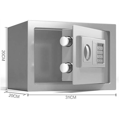 23 cm* 17 cm Digital Electronic Safe Box T-17 Number & Key Lock/Unlock Security Safes Mini Electronic Password Deposit Box with Keypad for Office Hotel Business Jewelry Cash Money Valuables Storage- Multicolor