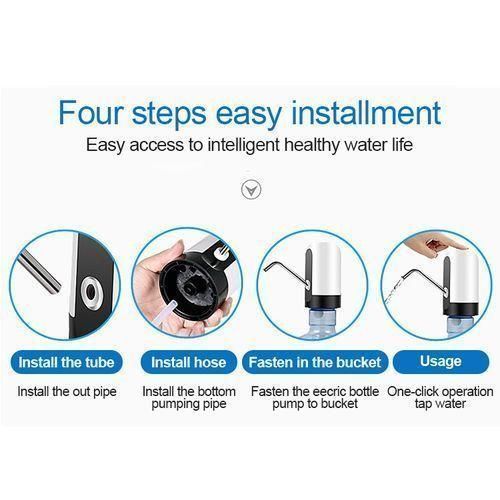 Automatic Usb Charged Portable Water Dispenser - Black, White