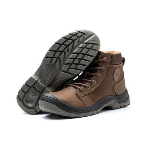 Safety Shoes Steel Toe Work Boots Anti-Smashing Anti-Puncture - Brown