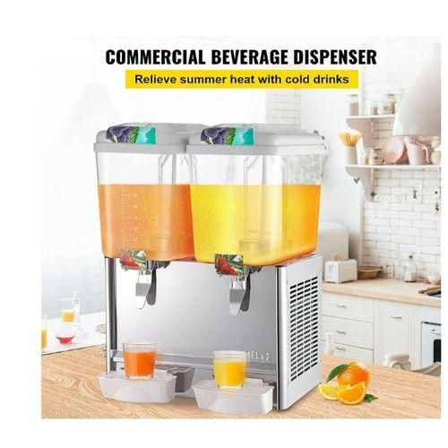 36 Litres  2 Tap Commercial Electric Juice Dispenser And Cooler –Transparent