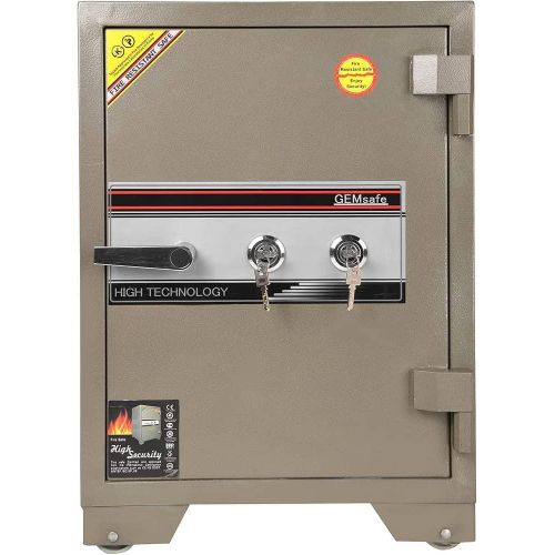 120KGS Internal Size 620H x 420W x 290Dmm Fire proof Safe -Dual Key Locks for Security Safety box- Anti-Burglar Home & Office Fire Protection - Safe Box With Adjustable Shelf, Dual Locks Besides an Internal Lockable Drawer,2 Keys for Valuables, Documents