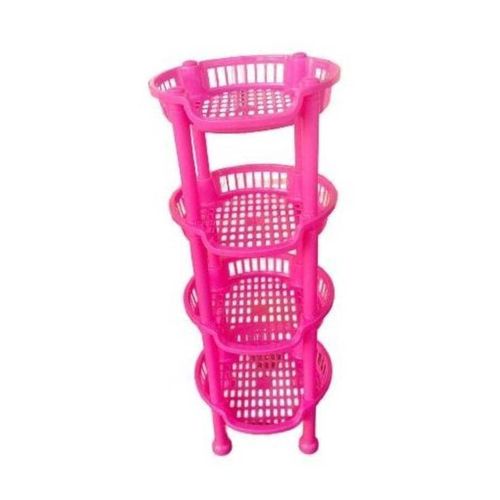 Plastic 1 Kenpoly Ezee Trolley 4 Stack For Kitchen-Color May Vary