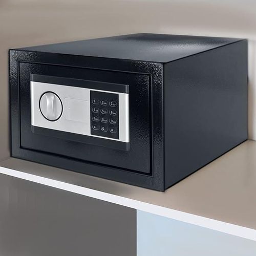 Small Digital safe ,Steel Small Home Office Digital Electronic Fireproof Safe Box-Black