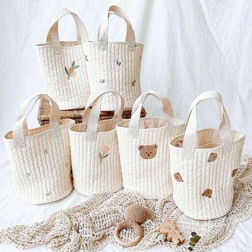 915 Generation Baby Crib Organizer Storage Bags Cotton Bed Storage Diaper