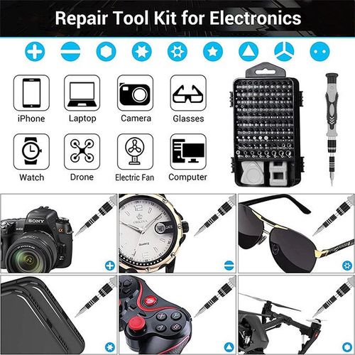 VIC 115 In 1 Mag Netsic Precision Screwdriver Phone PC Repair Kit