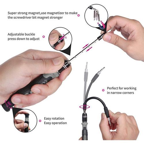 VIC 115 In 1 Mag Netsic Precision Screwdriver Phone PC Repair Kit