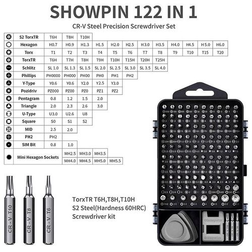 VIC 115 In 1 Mag Netsic Precision Screwdriver Phone PC Repair Kit