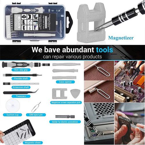 VIC 115 In 1 Mag Netsic Precision Screwdriver Phone PC Repair Kit