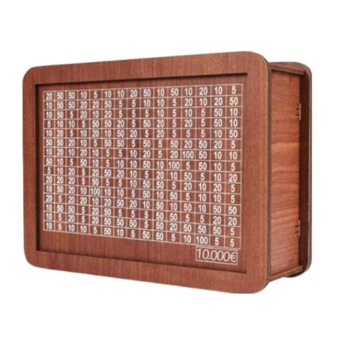 Wooden Savings Tracker Vintage Bamboo Money Box With Target For Kids