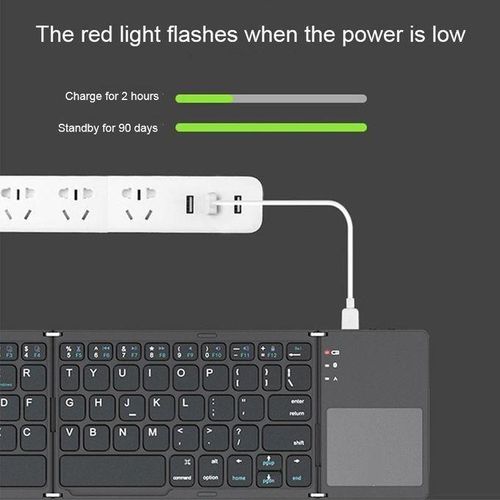 Mini foldable keyboard Touchpad Bluetooth-compatible 3.0 Foldable Wireless Keypad for Windows,Android,ios,Tablets,Phone,Smart TVs