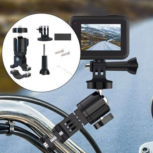 Motorcycle Handlebar Mount Holder Camera Clamp Rotating Camera Base