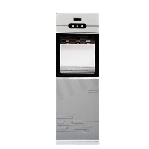 3 Taps Water Dispenser With Cabinet (storage Compartment) - White & Silver