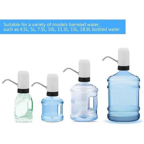 Rechargeable Automatic Water Dispenser Suitable for 1.5L to 18.9L-White