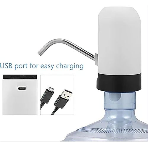 Rechargeable Automatic Water Dispenser Suitable for 1.5L to 18.9L-White