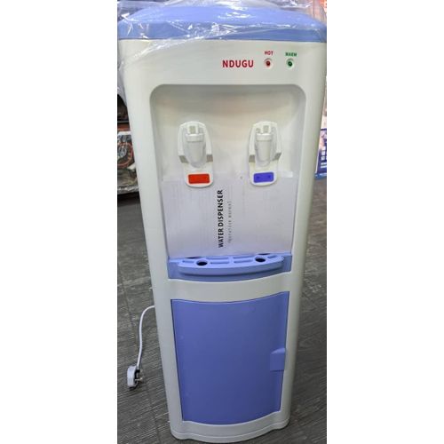 2 Tap Water Dispenser With Cabinet (storage Compartment) - White & Blue