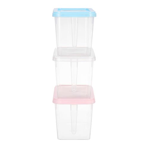 Kitchen Fridge Organizer Clear Storage Box Egg Fruit Food Container With Handle Clear