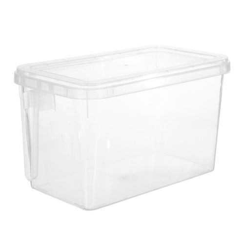 Kitchen Fridge Organizer Clear Storage Box Egg Fruit Food Container With Handle Clear