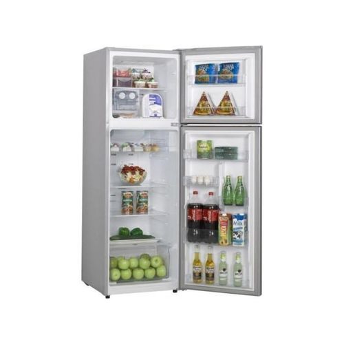 Pixel 280 Liters  Double Door Defrost Refrigerator With Water Dispenser -1 Year Warranty - Silver
