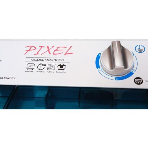 Pixel 8KG Twin Tub Top loader Washing Machine - White 1 Year Warranty