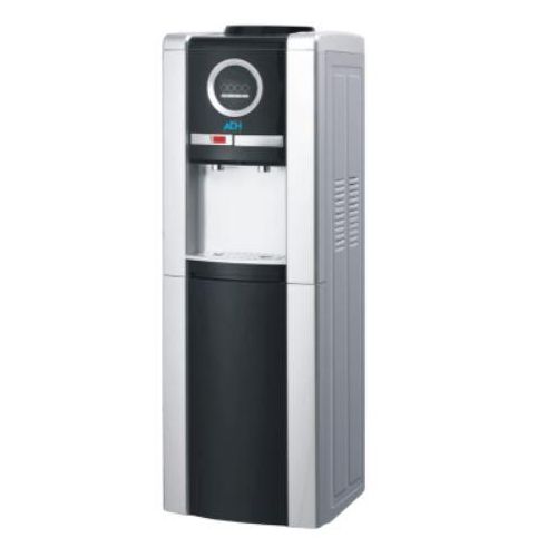 ADH 2 Taps Hot And Cold Water Dispenser With Storage Cabinet - White&Black