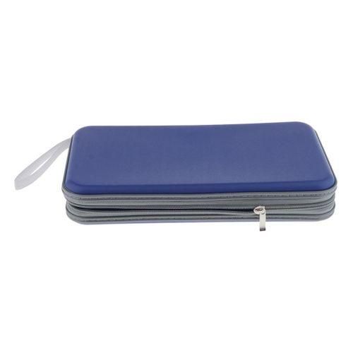 80 Capacity CD Disc Carry Case Holder DVD   Wallet Blue