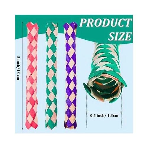 DIY 5 Bulk Pack Creativity Finger Traps Classic Natural Chinese Bamboo Fingers Trap Replacement Pop Tube Fidget Toys