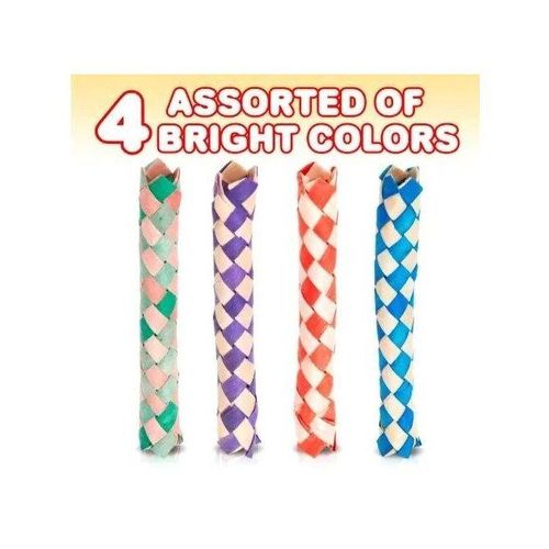 DIY 5 Bulk Pack Creativity Finger Traps Classic Natural Chinese Bamboo Fingers Trap Replacement Pop Tube Fidget Toys
