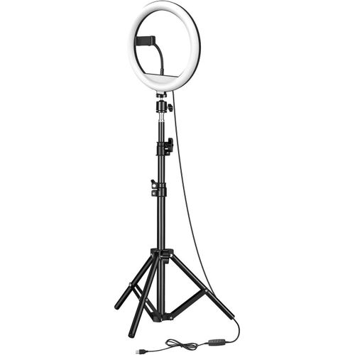 10" Ring Lights Full Set Dimmable 30.5x3.7x30.7 Cm 3 Colours For Selfie,Tiktok,YouTube,photography Etc Ring Fill Light With Adjustable Tripod Stand- Black