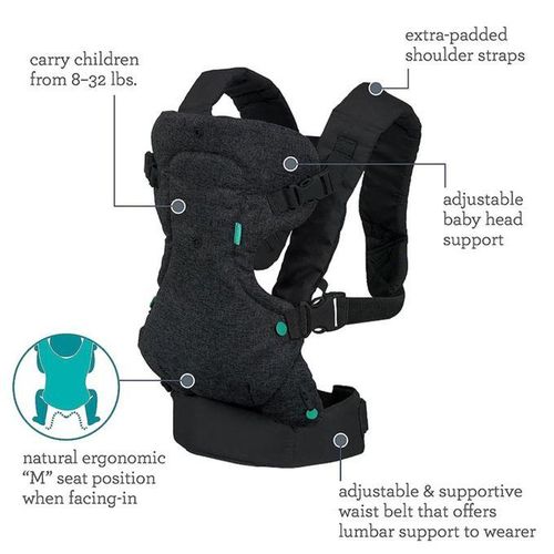 4-in-1 Shoulder Baby Carrier Adjustable Detachable Infant Baby Hip Seat Carrier Perfect For Shopping Travelling NO5245