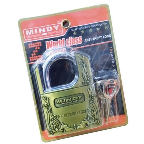 Mindy Large Guarded Anti-Theft, Padlock -Color -Golden