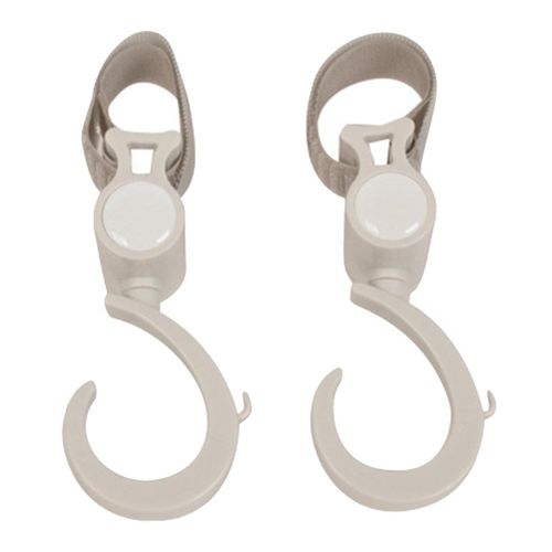 2 Pieces Stroller Hook Multifunctional Omnidirectional Basket Strap Bag Hanger Grip Accessories Baby New,Light Gray NO5124