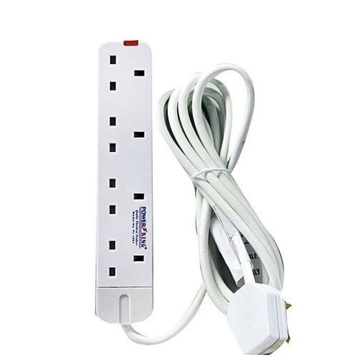 4Way Power King Extension Cable- 3Metres - White
