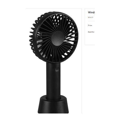 Universal  Portable Hand Fan Black