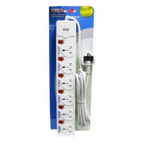 Borl 6 Way Power Extension - White.