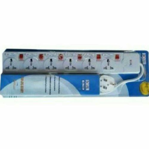 Borl 6 Way Power Extension - White.