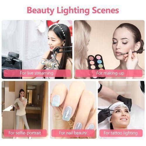 Other Ring 26cm/10inch Dimmable LED Studio Camera Ring Light Photo Phone Video Light Lamp with a Tripod Stand - Black/White
