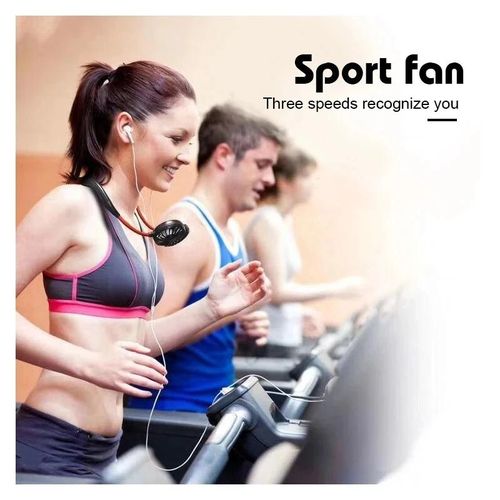 360° rotating neck-mounted electric fan 3-level adjustable portable USB fan
