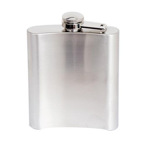 Portable Stainless Steel Alcohol Whiskey Wine Hip Flask - Silver