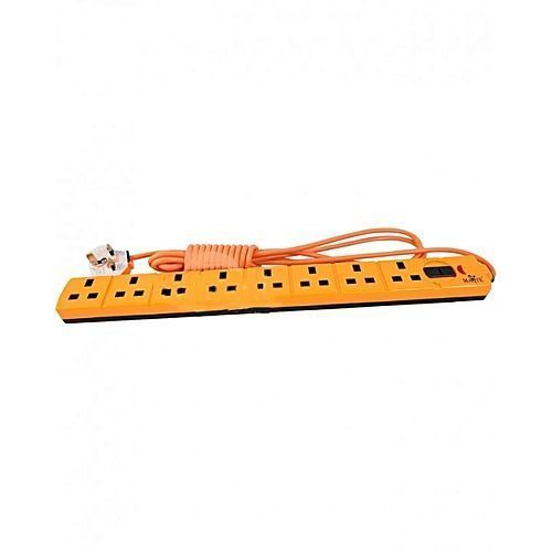 Maqte 8-Way UK Standard Power Extension Cable - Orange