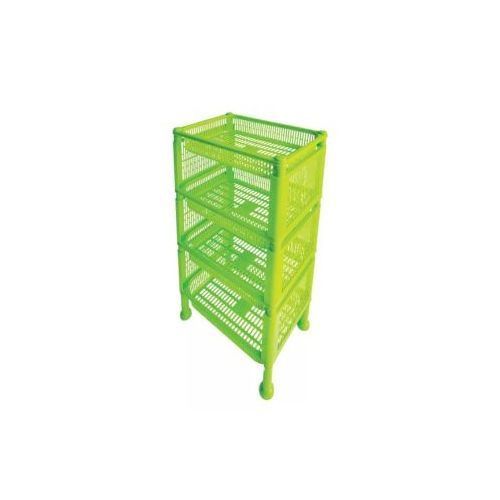 Trolley-Plastic, Rectangular with Side Walls - Green