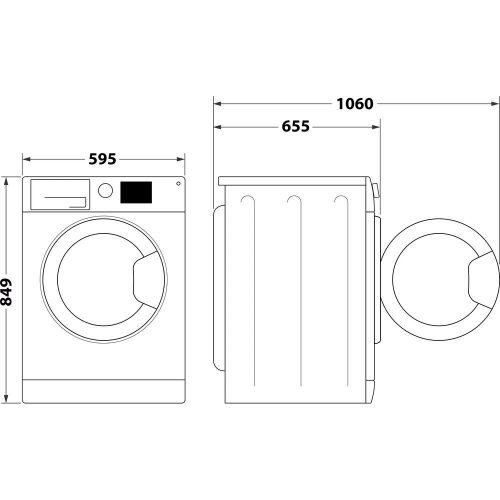 Ariston Free Standing Heat Pump Tumble Dryer 9Kg Capacity NTM119X1SK- White / NTM119X1SSK- Silver- 1 Year Warranty
